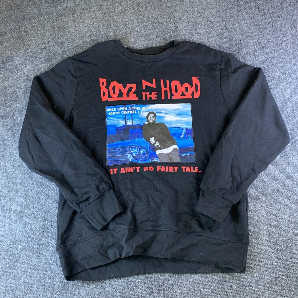 Mad Engine Boyz N The Hood Sweatshirt Mens Large Black Doughboy Embroidered